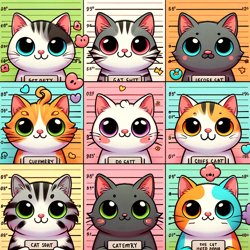 Cats mugshots