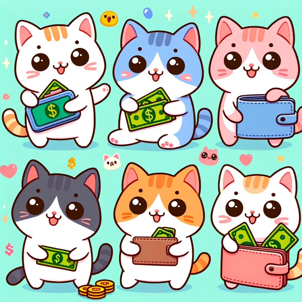 Cats paying